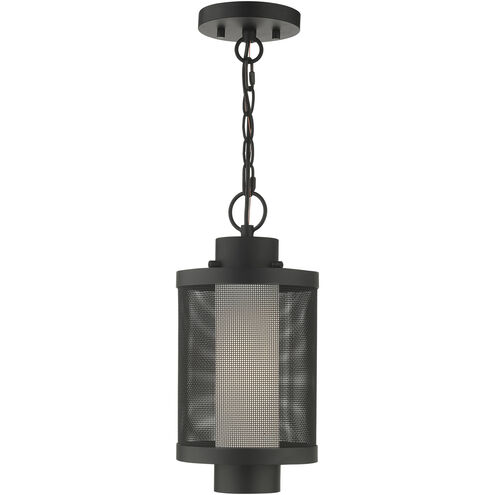 Nottingham 1 Light 9 inch Textured Black Outdoor Pendant Lantern