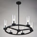 Grantley LED 26 inch Matte Black Chandelier Ceiling Light