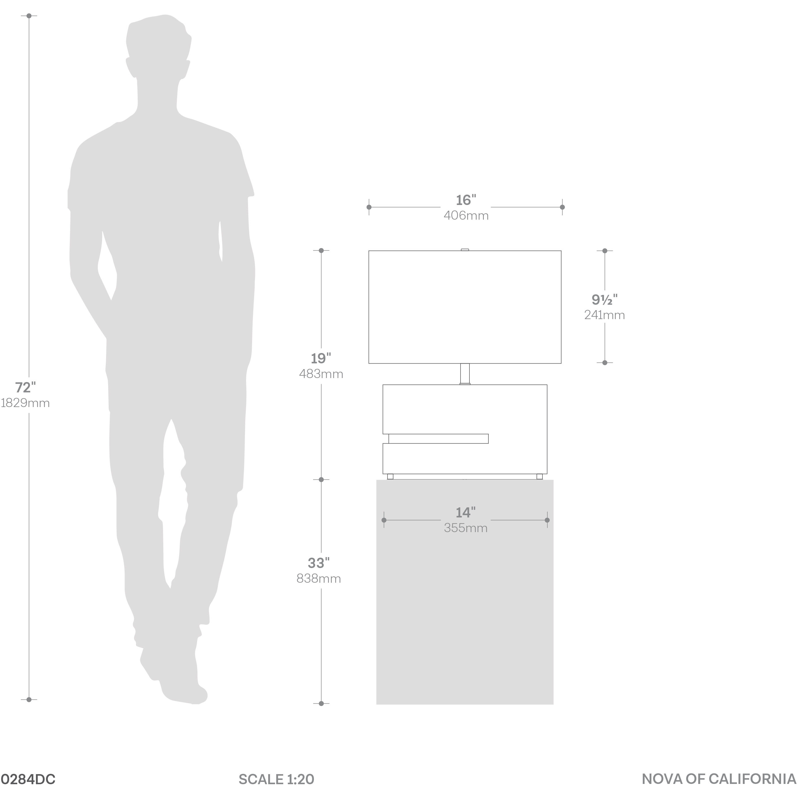 Zen 20 inch 100.00 watt Dark Brown and Brushed Nickel Table Lamp Portable Light