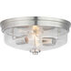 Blakely 2 Light 14 inch Brushed Nickel Flush Mount Ceiling Light, Design Series