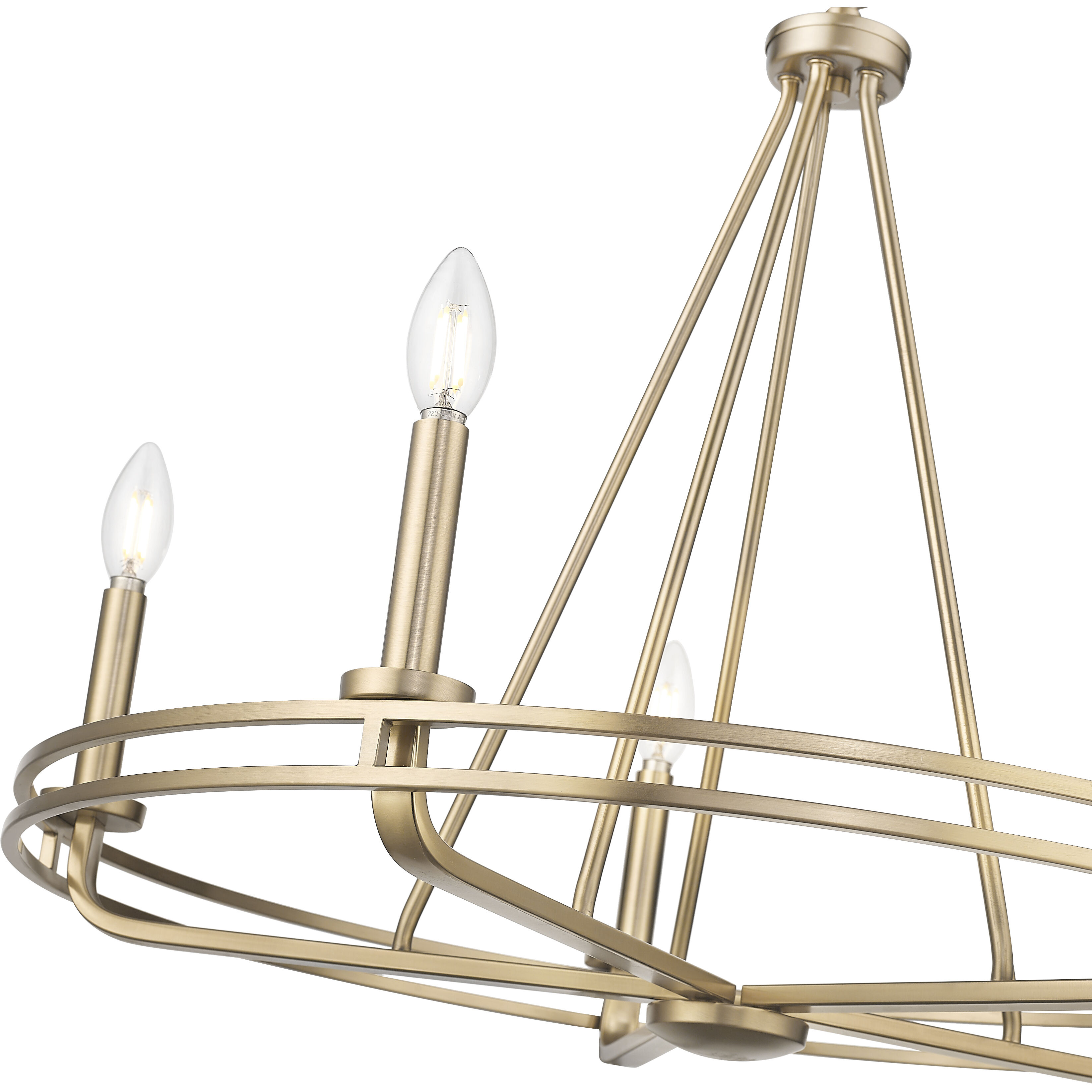 Jody 5 Light 26.5 inch Vintage Brass Chandelier Ceiling Light