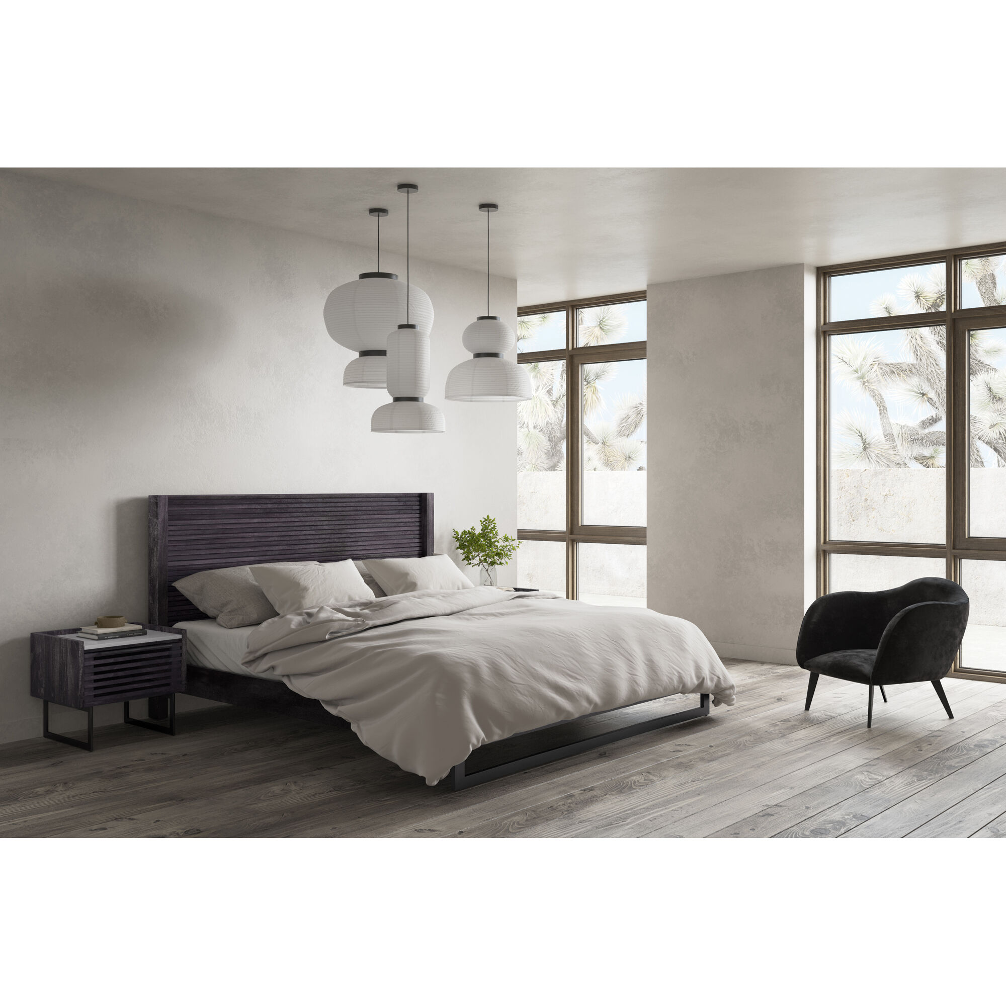 Paloma Grey Bed, King