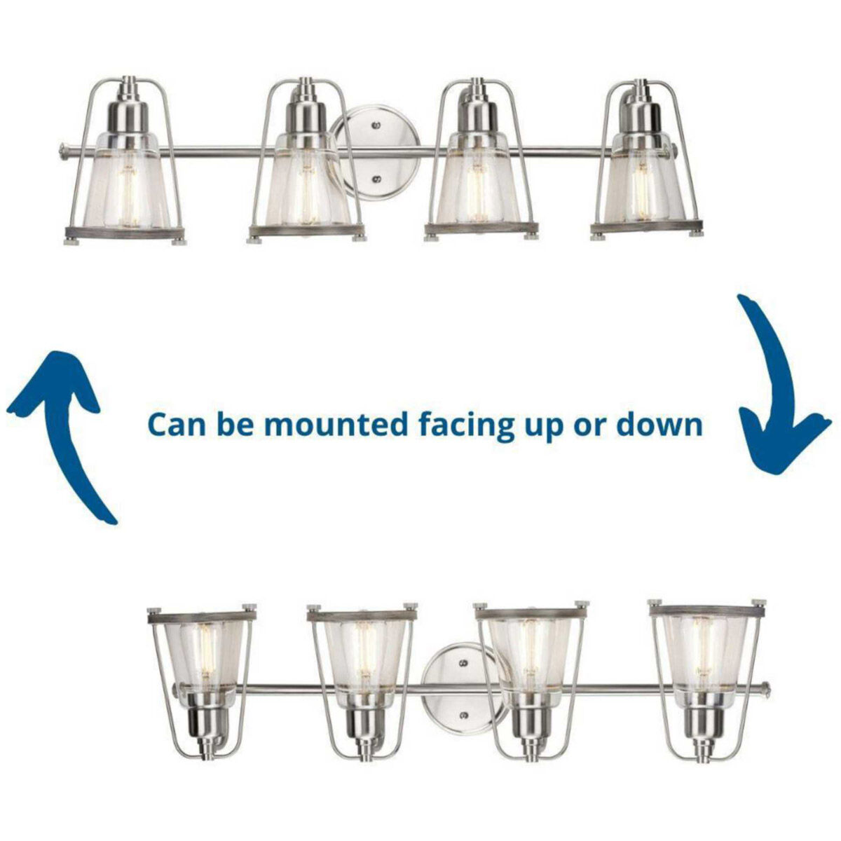 Conway 4 Light 33 inch Brushed Nickel Bath Vanity Wall Light