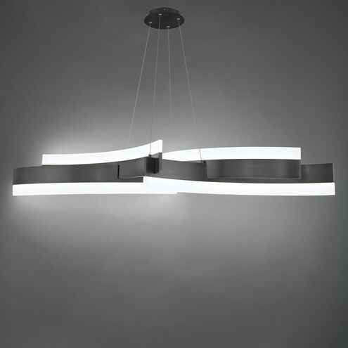 Arcs LED 8 inch Black Chandelier Ceiling Light