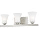 Ridgedale 3 Light 25 inch Brushed Nickel Bath Vanity Wall Light