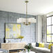 Rubix 5 Light 26 inch Antique Brass Chandelier Ceiling Light