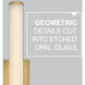 Lisa McDennon Devon LED 25.75 inch Lacquered Brass Bath Light Wall Light in Etched Opal, 40W, 2900K, Linear, Sconce