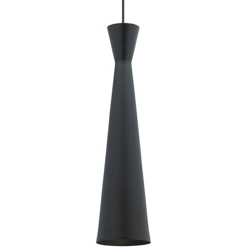 Sean Lavin Windsor 1 Light 120 Chrome Low-Voltage Pendant Ceiling Light in Black, Monopoint, LED 90 CRI 3000K