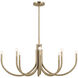 Odensa LED 21 inch Champagne Bronze Oval Chandelier Ceiling Light in Brushed Gold and Champagne Bronze