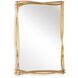 Curved 39 X 26.5 inch Antiqued Gold Leaf Mirror