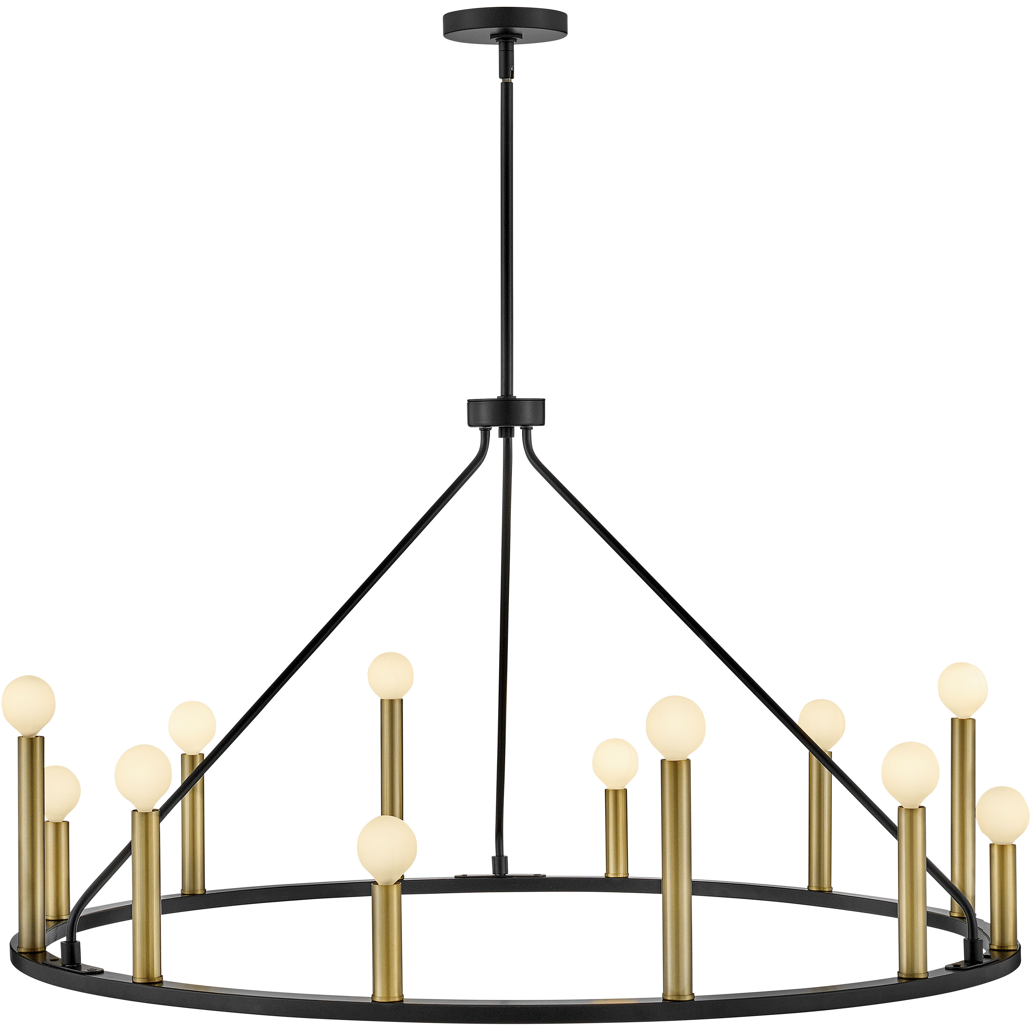Lazlo LED 38 inch Black Chandelier Ceiling Light