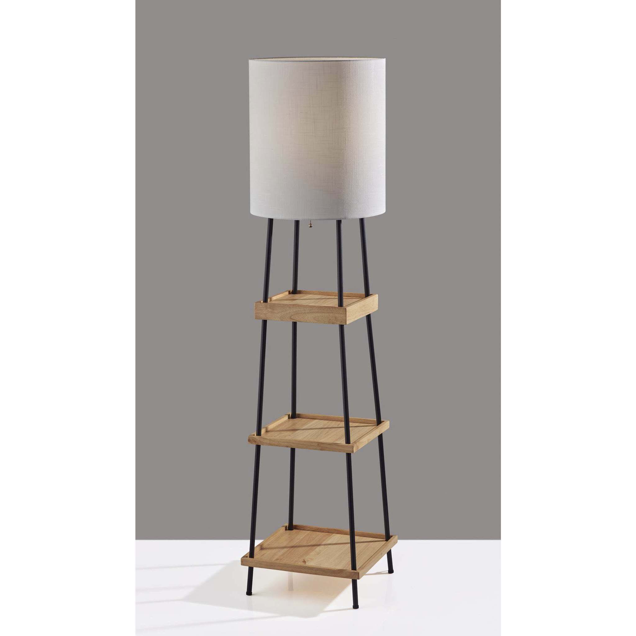 Adesso 3459 12 Henry AdessoCharge Shelf Floor Lamp Natural
