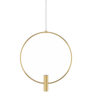 Sean Lavin Mini Layla 2 Light 12 Natural Brass Low-Voltage Pendant Ceiling Light in FreeJack, Integrated LED