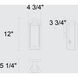 Clover LED 12 inch Sand Black Wall Sconce