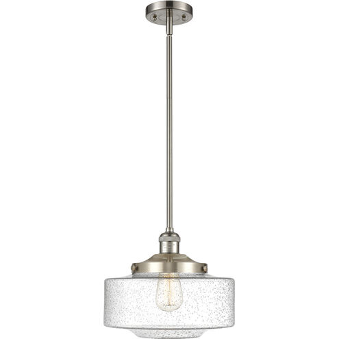 Franklin Restoration Bridgeton 1 Light 12 inch Brushed Satin Nickel Mini Pendant Ceiling Light in Incandescent, Seedy