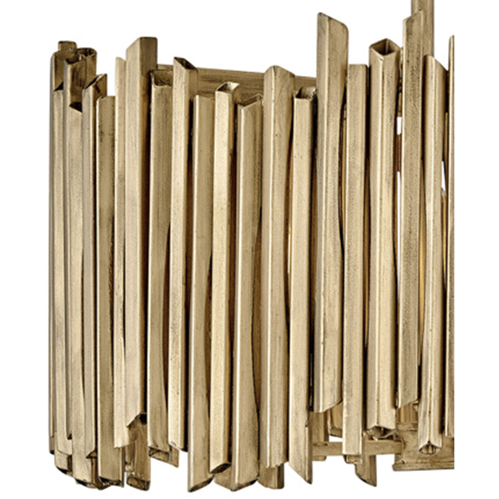 Lisa McDennon Roca 3 Light 20 inch Burnished Gold Indoor Pendant Ceiling Light, Convertible to Semi-Flush