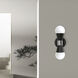 Fortuna 2 Light 5 inch Matte Black with Polished Chrome Decorative Wall Sconce Wall Light in Matte Black and Polished Chrome
