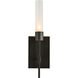 Vela 1 Light 4.5 inch Dark Smoke ADA Sconce Wall Light in Clear