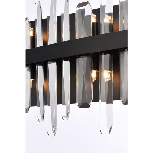Serena 10 Light 36 inch Black Bath Sconce Wall Light