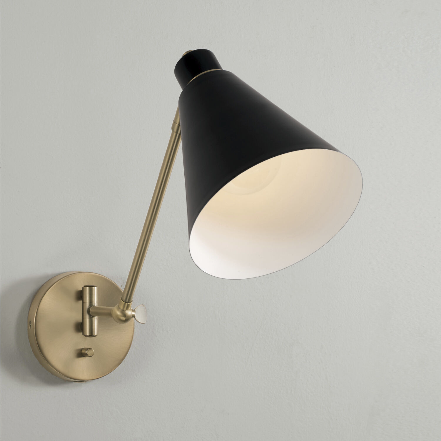 Bradley 1 Light 7 inch Aged Brass and Black Sconce Wall Light