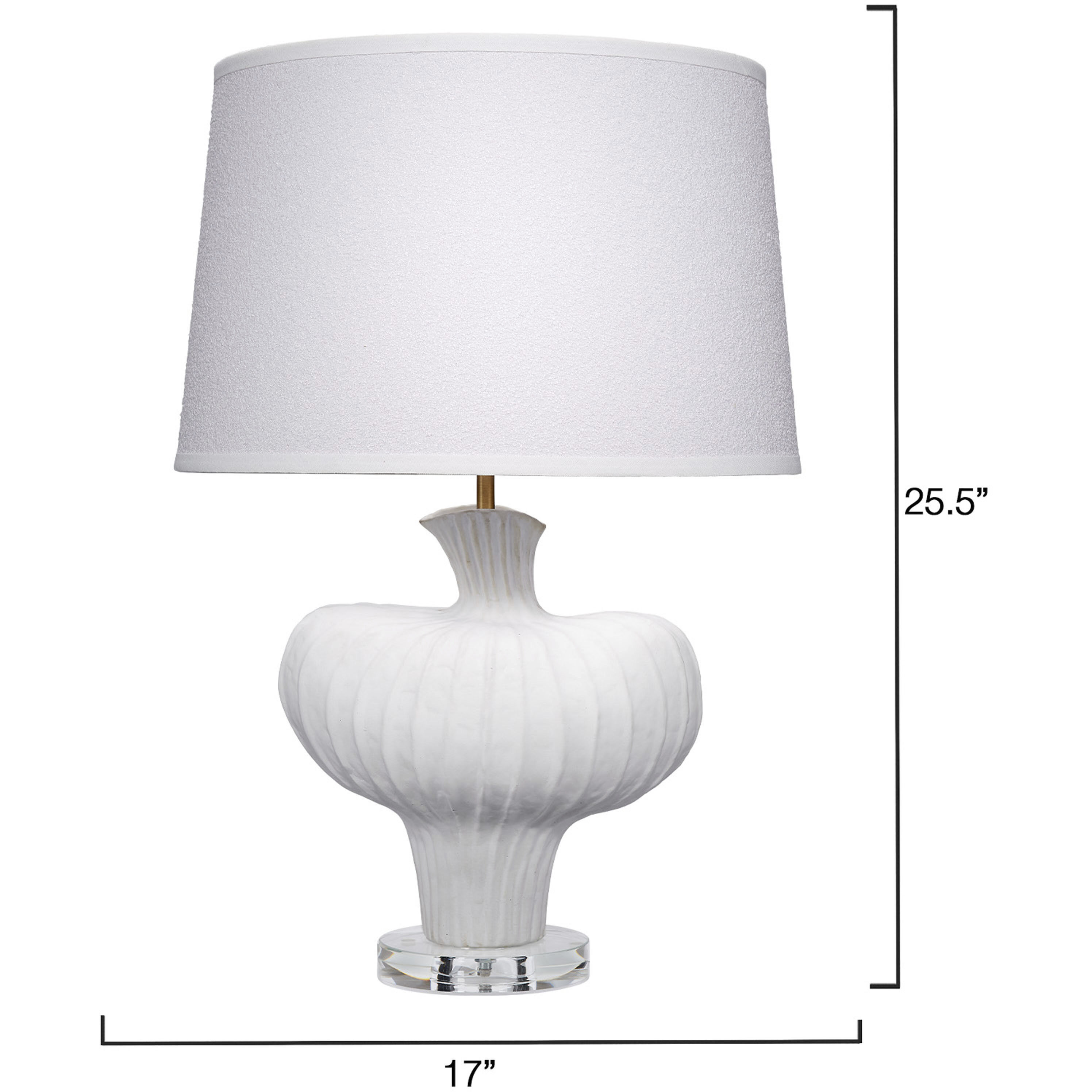Colette 25.5 inch 150 watt White Matte Ceramic Table Lamp Portable Light