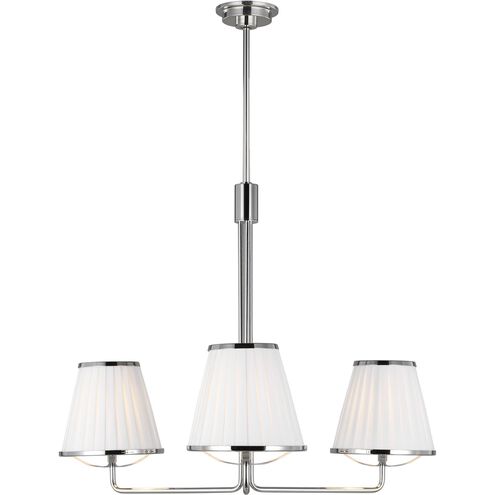 Esther 3 Light 26.5 inch Polished Nickel Chandelier Ceiling Light