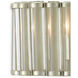 Warwick 2 Light 16.38 inch Contemporary Silver Leaf Wall Sconce Wall Light, Bunny Williams Collection