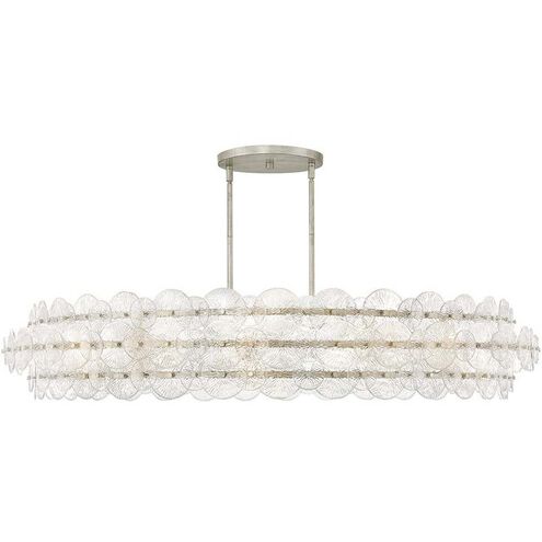 Rene 10 Light 60 inch Glacial Chandelier Ceiling Light in French Bronze