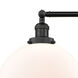 Franklin Restoration XX-Large Beacon LED 27 inch Matte Black Chandelier Ceiling Light in Matte White Glass, Franklin Restoration