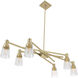 Carnival 6 Light 49.5 inch Satin Brass Chandelier Ceiling Light