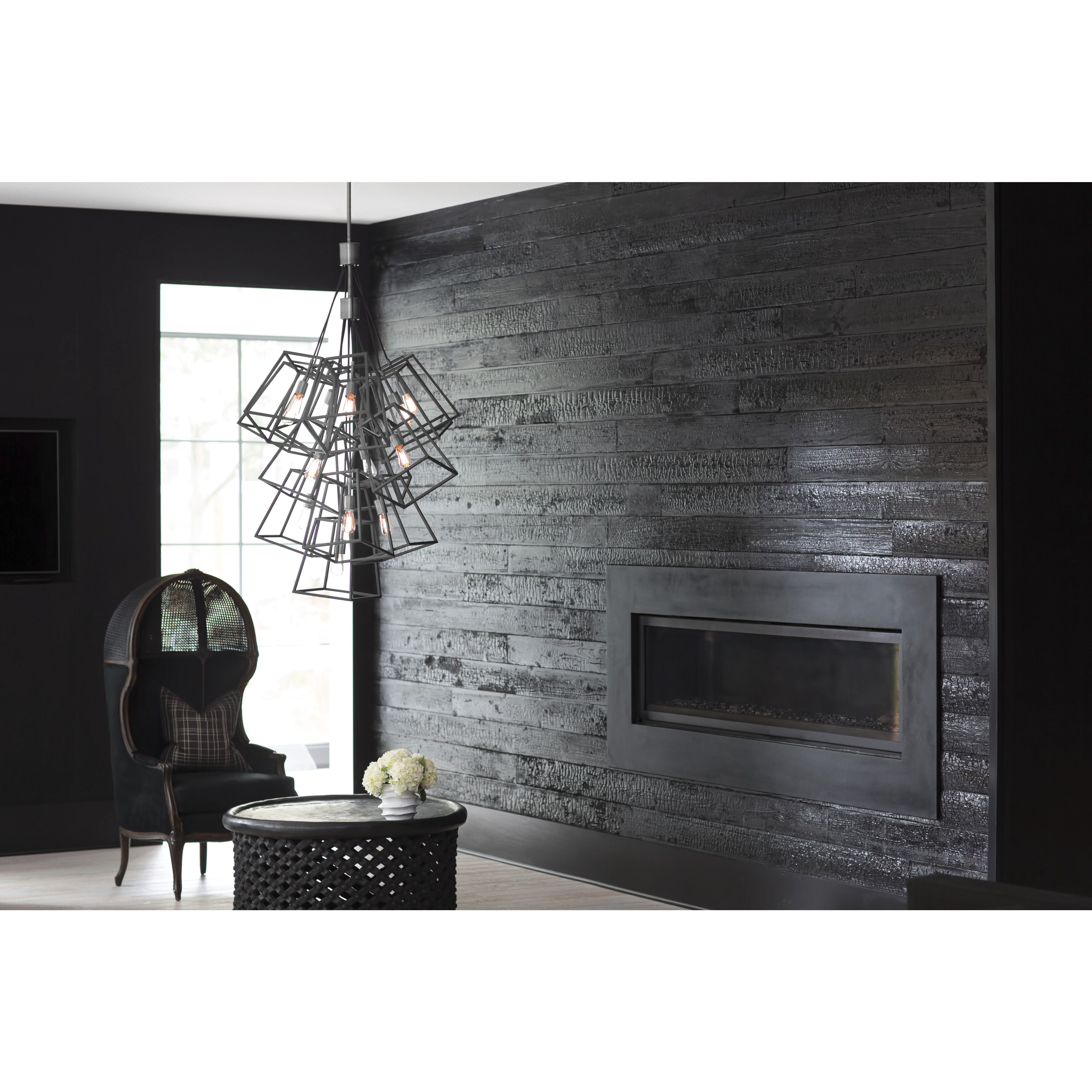 Fulton 13 Light 33.5 inch Aged Zinc with Antique Nickel Indoor Foyer Light Ceiling Light, Large