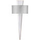 Palladian LED 3 inch Silver Leaf ADA Wall Sconce Wall Light in 10in.