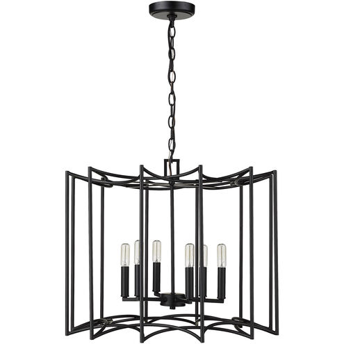 Rhian 8 Light 24 inch Matte Black Pendant Ceiling Light