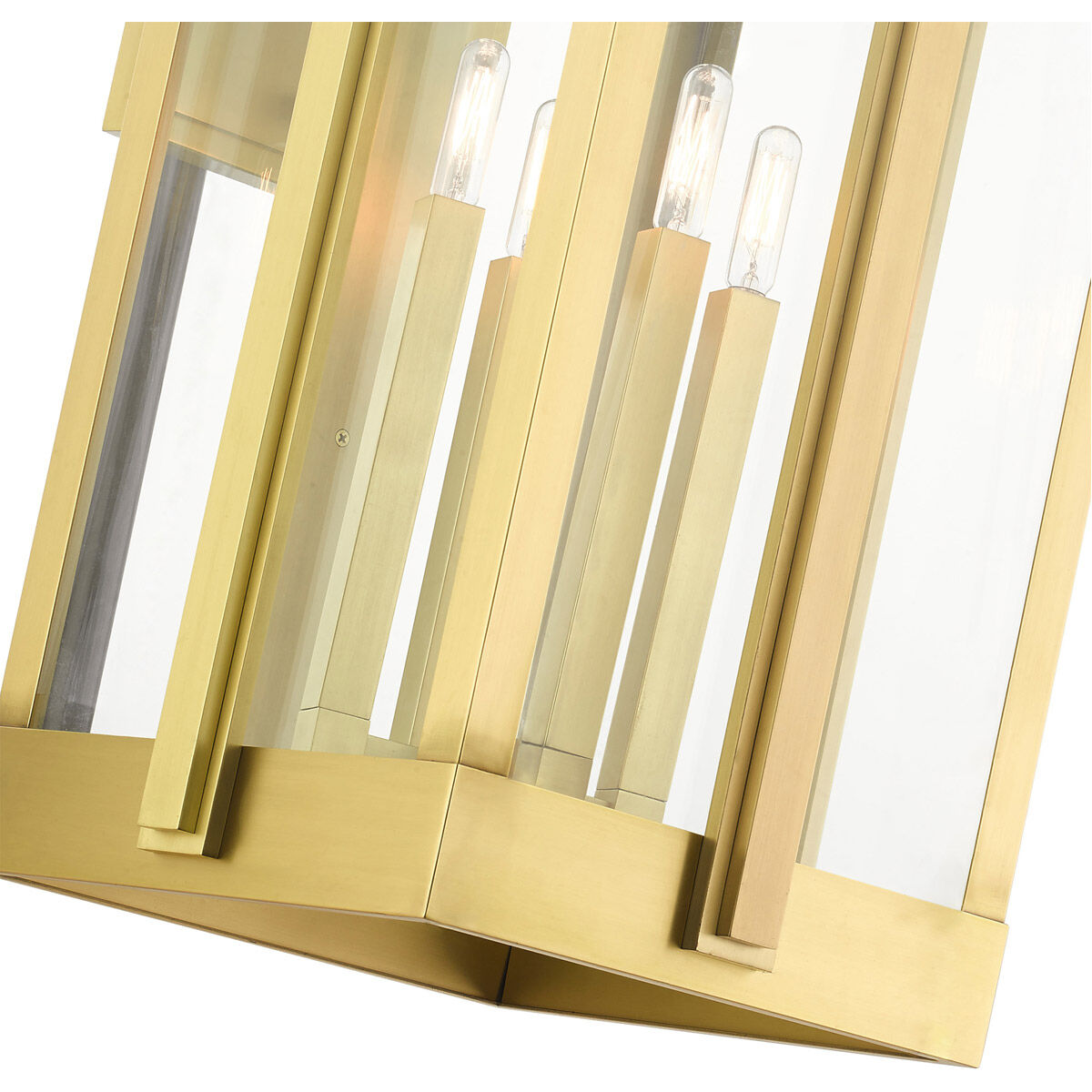 Lexington 4 Light 29 inch Natural Brass Outdoor Wall Lantern