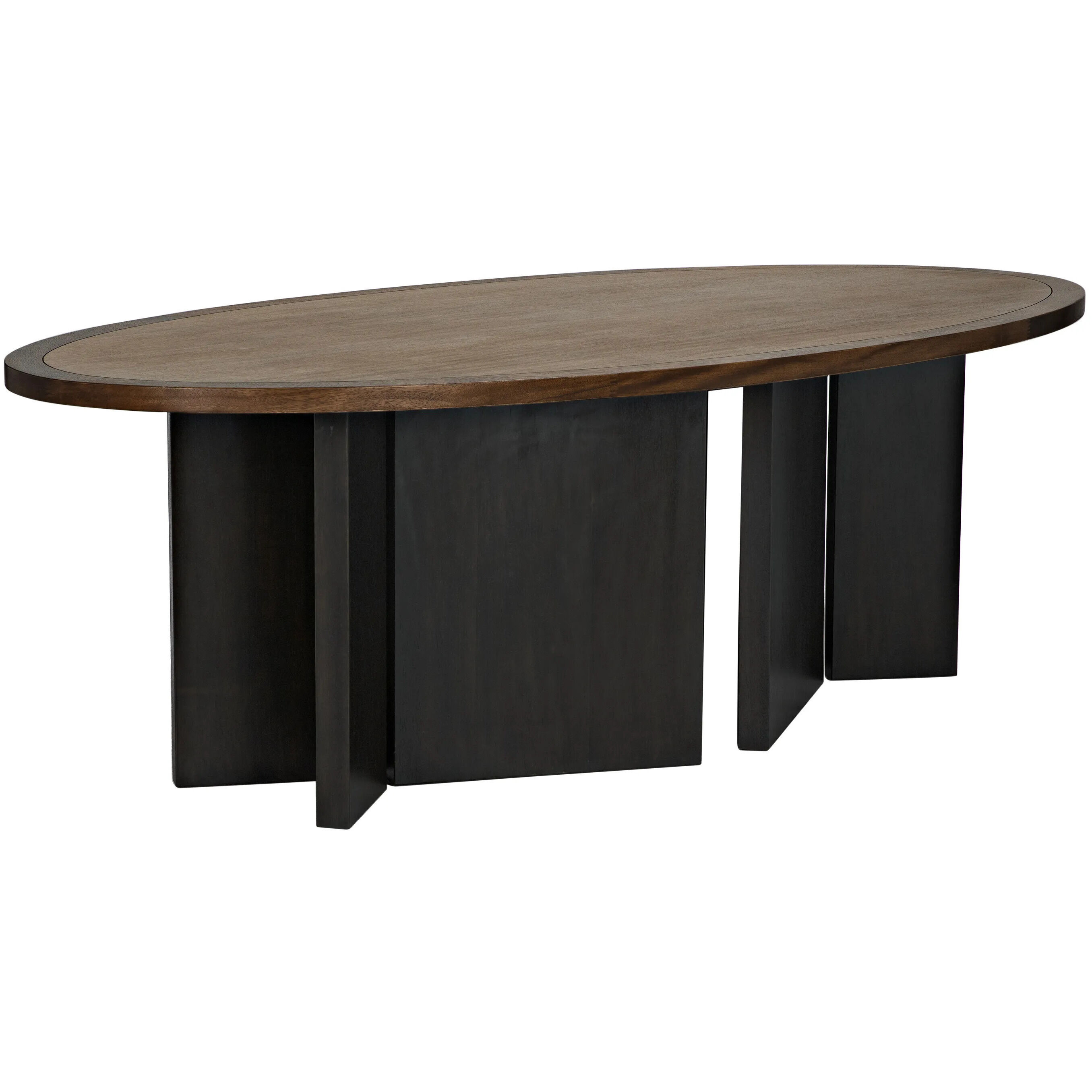 Savage 96 X 50 inch Dark Walnut & Ebony Dining Table