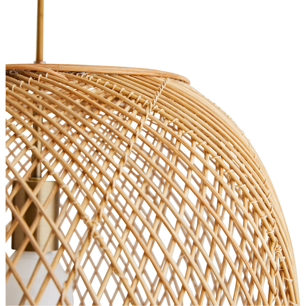 Indiana 1 Light 18 inch Natural and Antique Brass Pendant Ceiling Light