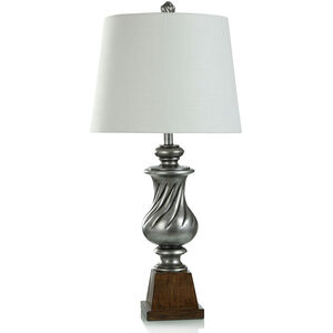 Worthby 32 inch 150.00 watt Dark Silver Table Lamp Portable Light