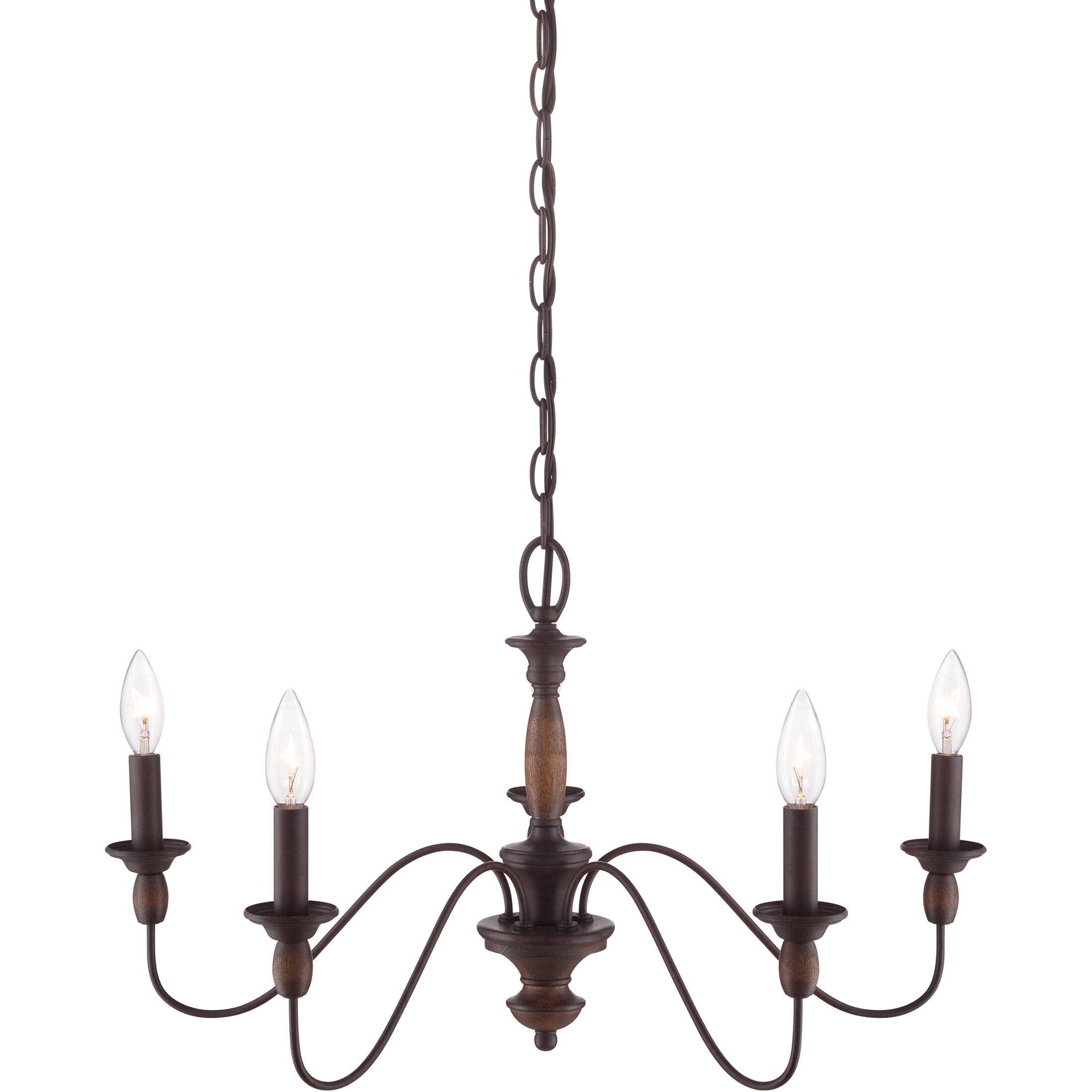 Holbrook 5 Light 24 inch Tuscan Brown Chandelier Ceiling Light