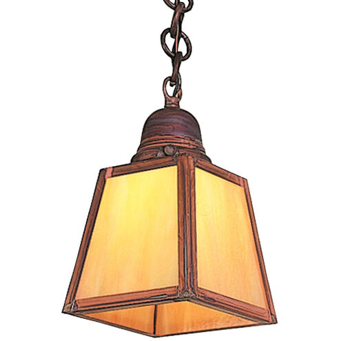 A-line 1 Light 4.75 inch Mission Brown Pendant Ceiling Light in Frosted, T-Bar Overlay