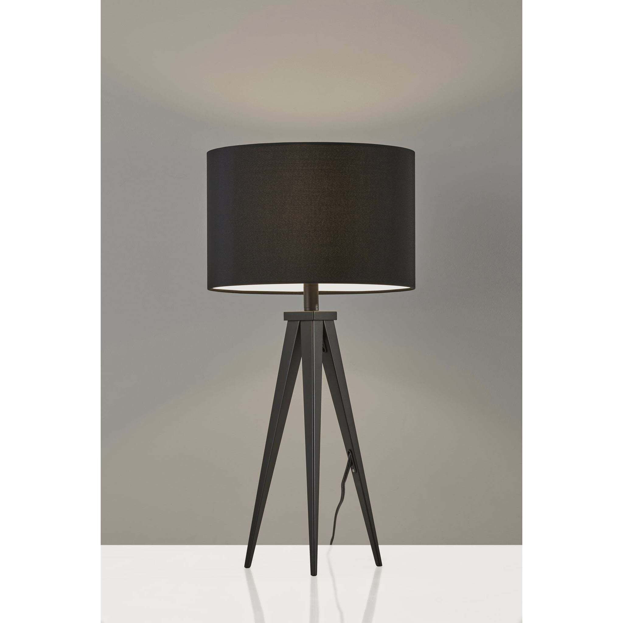 Director 28 inch 100.00 watt Black Table Lamp Portable Light