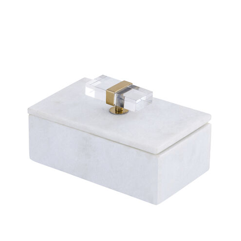 Lieto 8.25 X 4.75 inch White with Gold Box, Small
