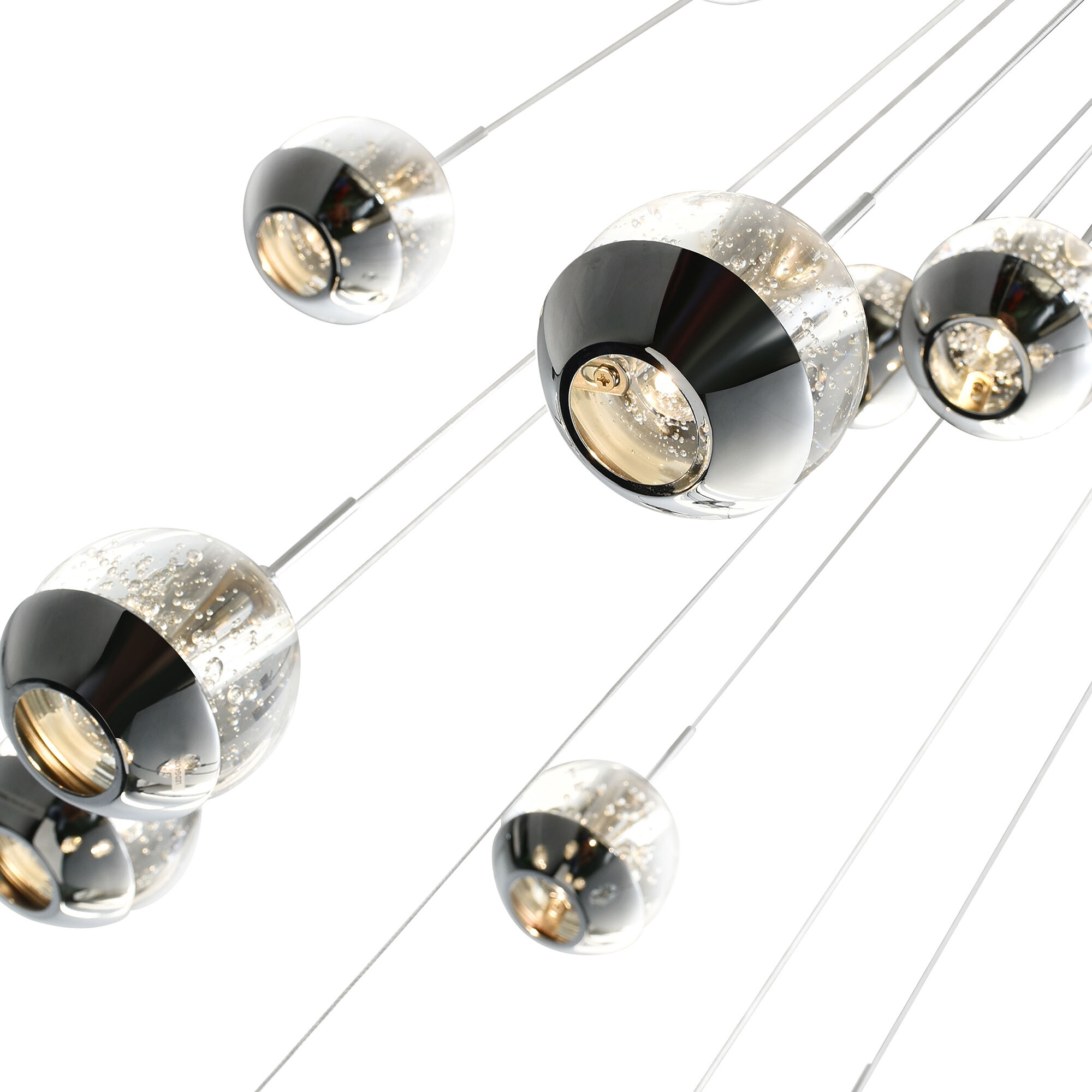 Perrier LED 24 inch Chrome Multi Light Pendant Ceiling Light