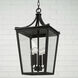 Adair 4 Light 12 inch Black Outdoor Hanging Lantern