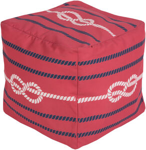 Tropic 18 inch Red Pouf