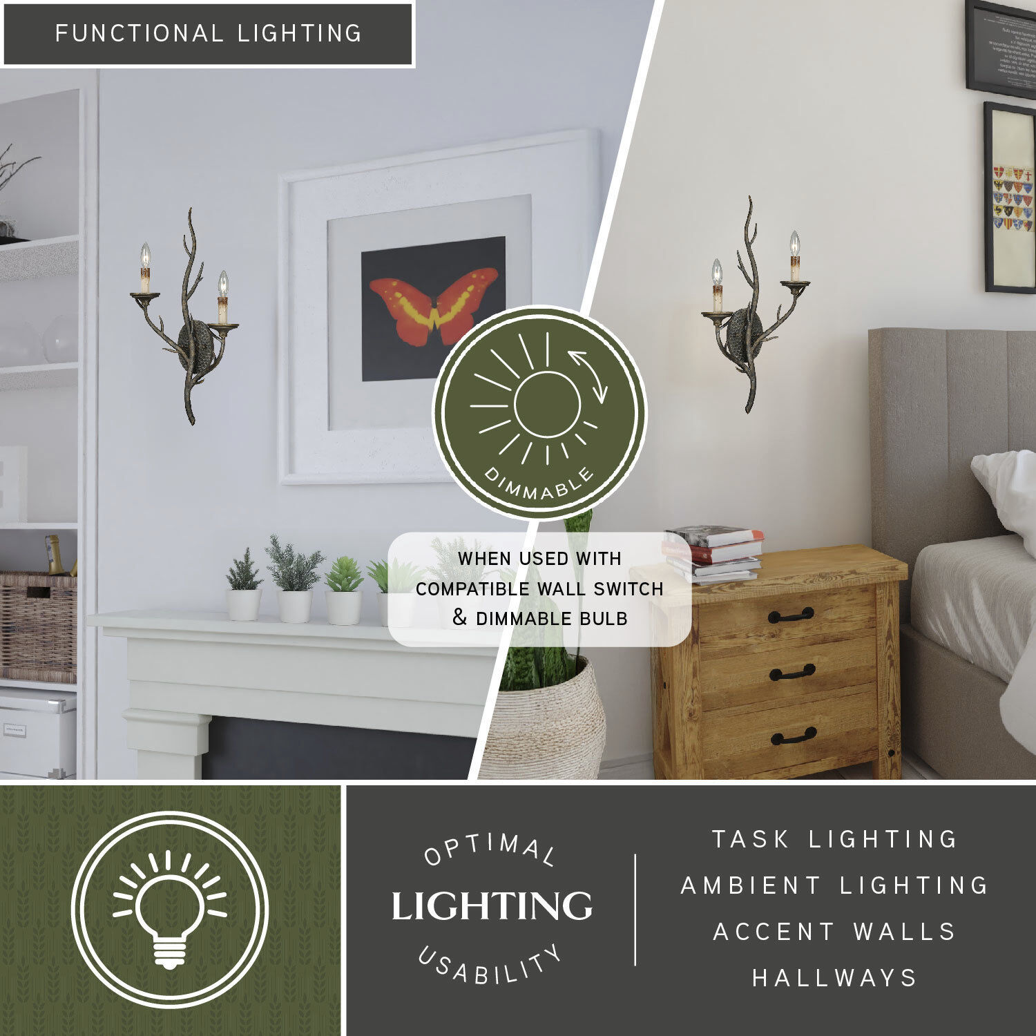 Monterey LED 13 inch Autumn Patina Wall Light