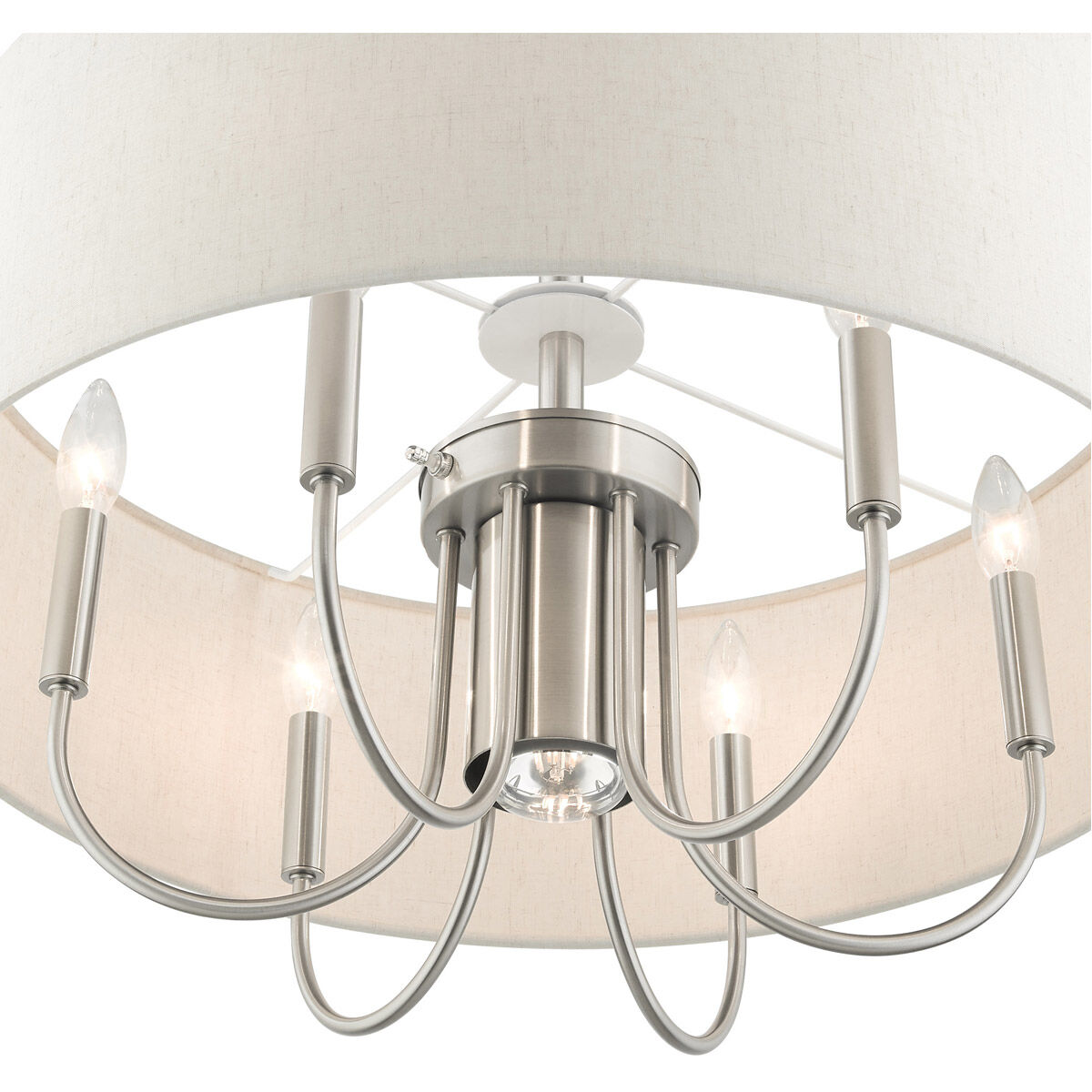 Blossom 7 Light 24 inch Brushed Nickel Pendant Chandelier Ceiling Light