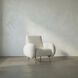 Hera Antique Brass and Off White fabric Occasional Chair