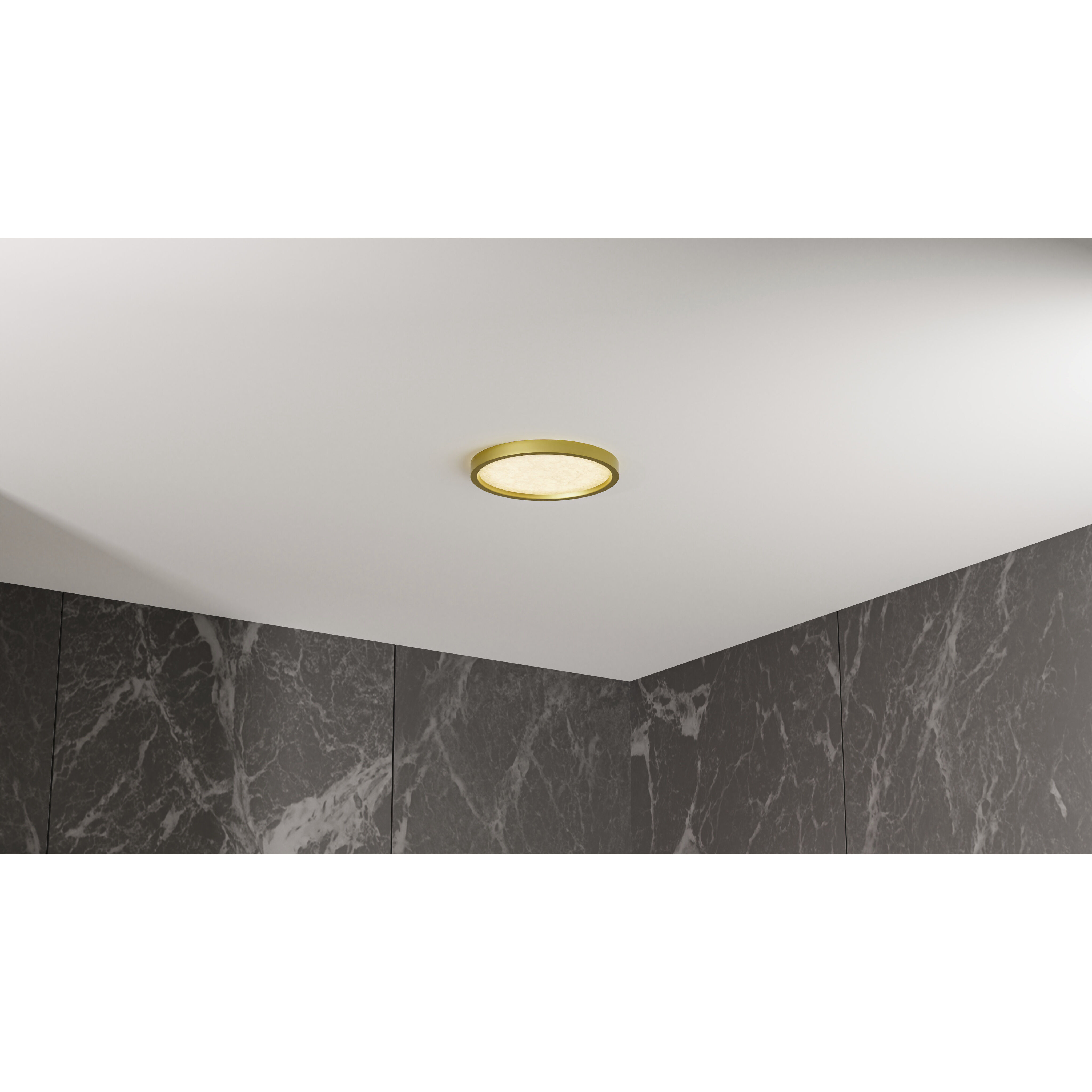 Outskirts LED 11 inch Brushed Gold Flush Mount Ceiling Light, Small