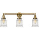 Franklin Restoration Canton LED 30 inch Brushed Brass Bath Vanity Light Wall Light in Seedy Glass, Franklin Restoration