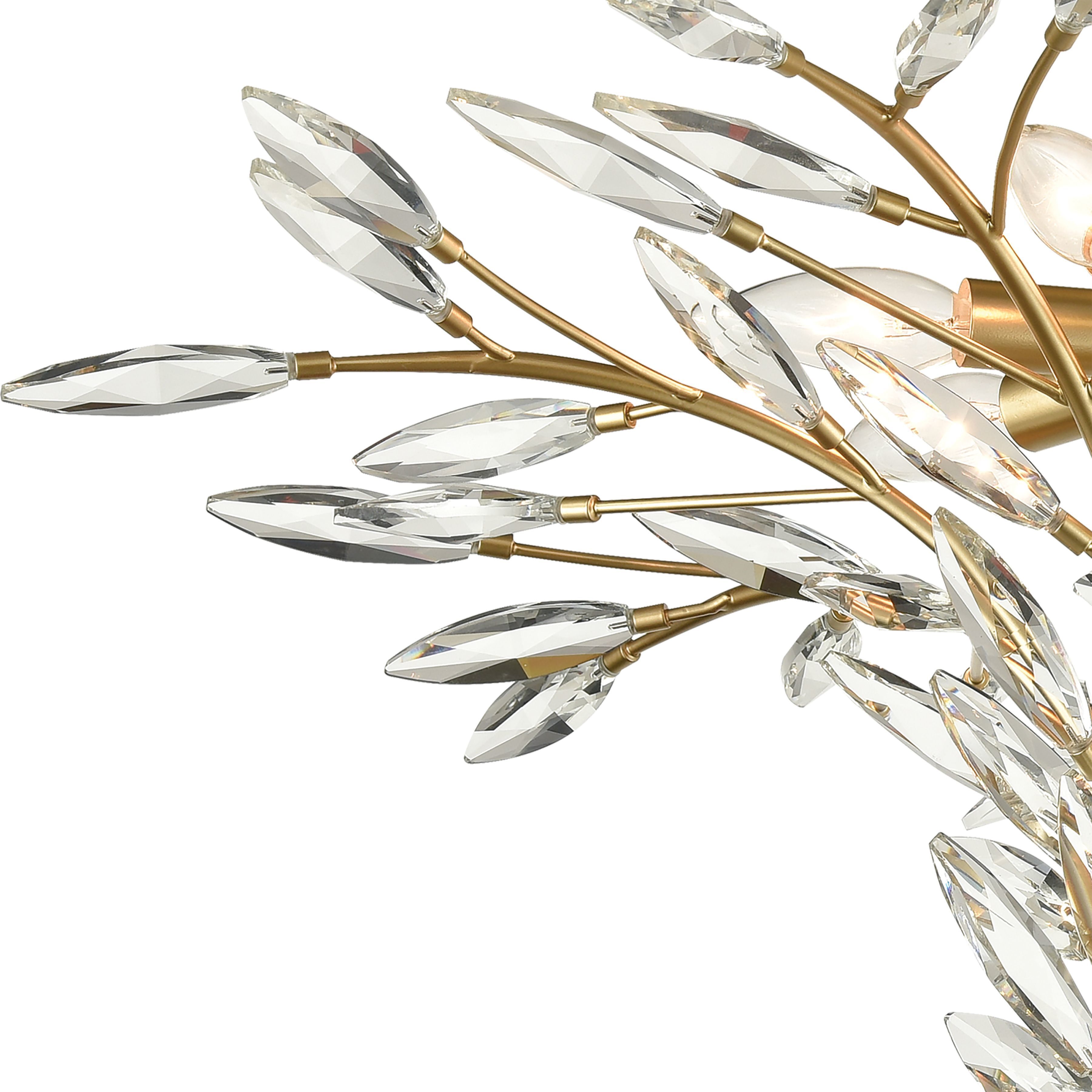 Flora Grace 7 Light 28 inch Champagne Gold Chandelier Ceiling Light